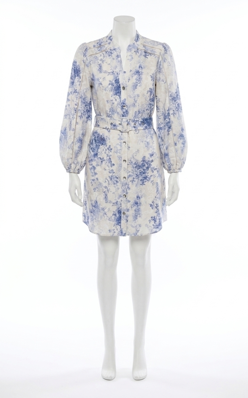 NEW L'AGENCE women's kiersten dress in blue